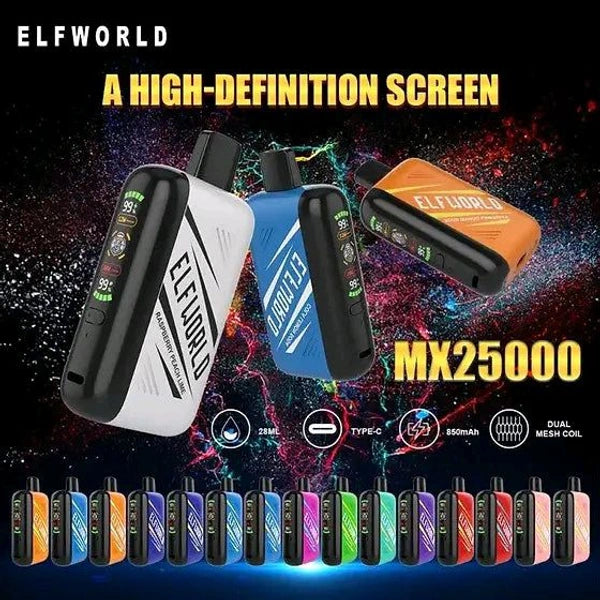 Elfworld Mx 25000 Puffs Vape Shop Chennai Disposable Vape